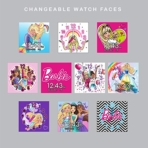 Accutime Barbie Pink Educational Touchscreen Smartwatch
