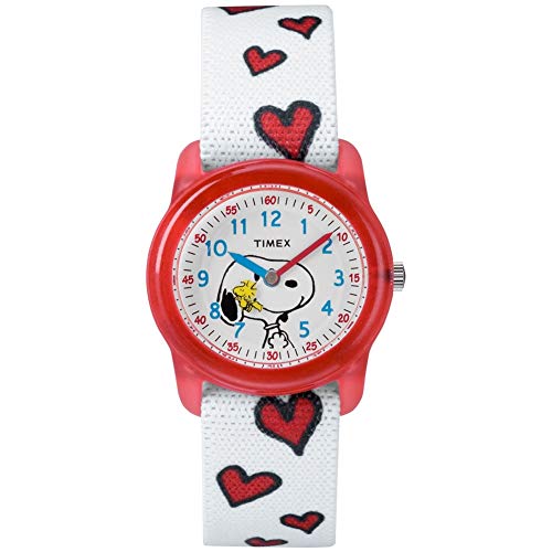 Timex Peanuts Snoopy Hearts Kids Fabric Strap Watch