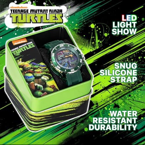Ninja Turtles Kids' Digital Watch with LED Lights