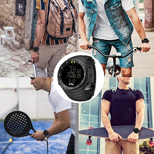 PALADA Men's Waterproof Digital Sports Watch with LED Backlight