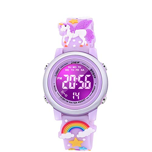Unicorn Purple Kids Watches for Girls Ages 3-10