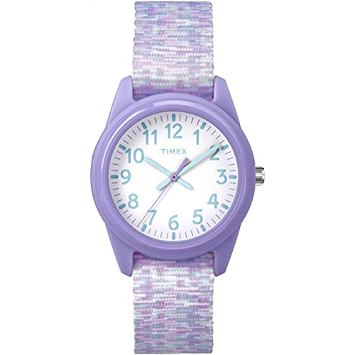 Timex Girls Purple/White Sport Elastic Fabric Strap Watch
