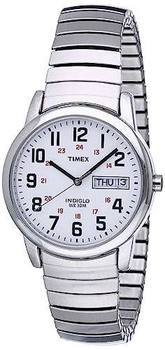 Men's Timex Easy Reader Day-Date Watch - Silver/White