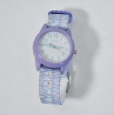 Timex Girls Purple/White Sport Elastic Fabric Strap Watch
