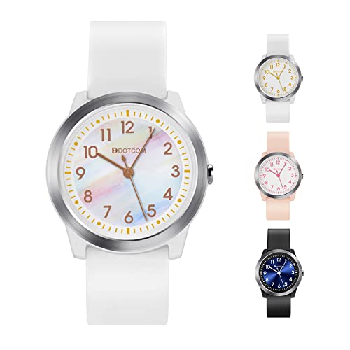 Kids Minimalist Analog Watch for Boys & Girls (White)