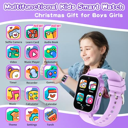 Girls Smart Watch with Games, High-Res Touchscreen Camera