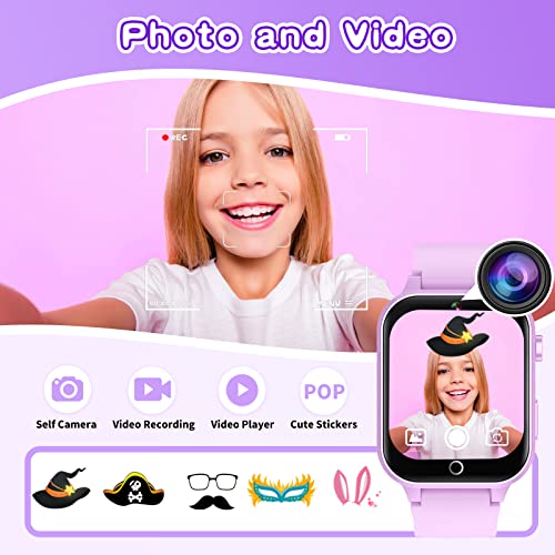 Girls Smart Watch with Games, High-Res Touchscreen Camera