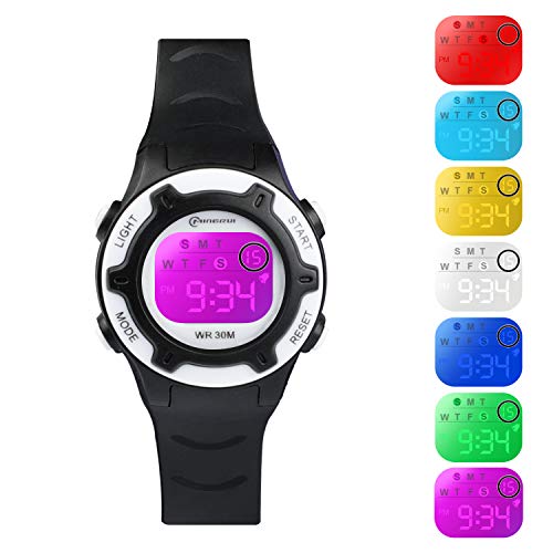 Edillas Kids Digital Watches with 7 Colors Light