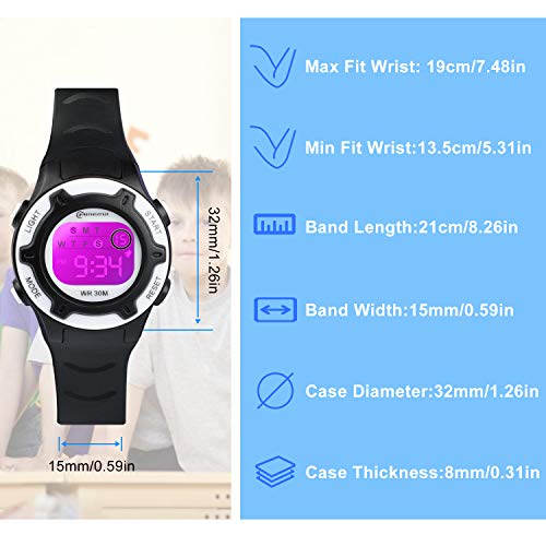 Edillas Kids Digital Watches with 7 Colors Light