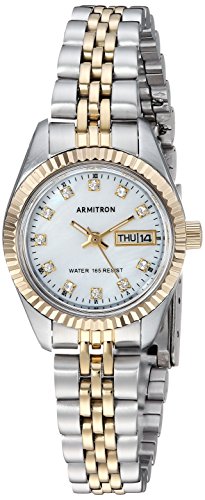 Armitron Women's Crystal Accented Two-Tone Bracelet Watch