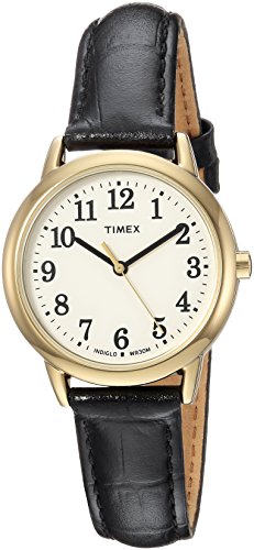 Timex Women's Gold-Tone Watch with Leather Strap
