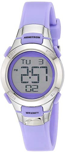 Armitron Sport Women's Purple Silver-Tone Digital Watch