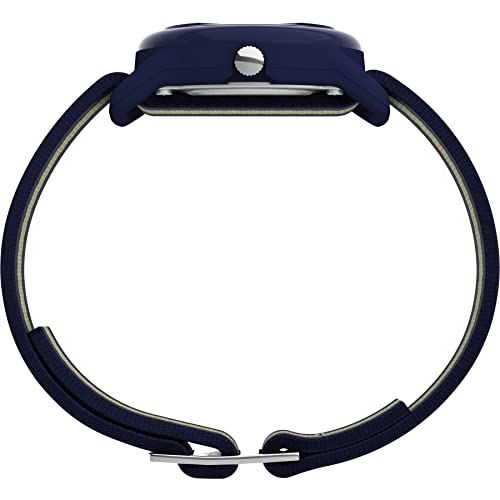 Timex Boys Blue/Yellow Stripes Elastic Fabric Strap Watch