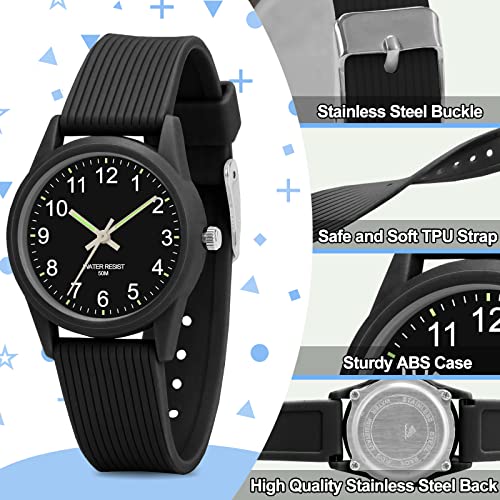 TENOCK Kids Analog Watch for Boys Girls - Waterproof