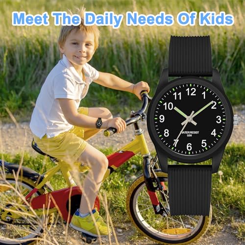 TENOCK Kids Analog Watch for Boys Girls - Waterproof