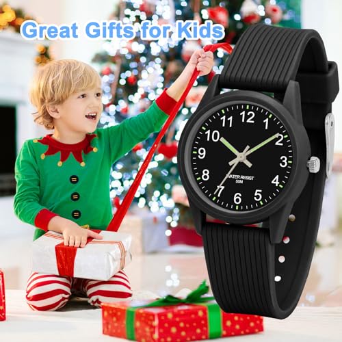 TENOCK Kids Analog Watch for Boys Girls - Waterproof