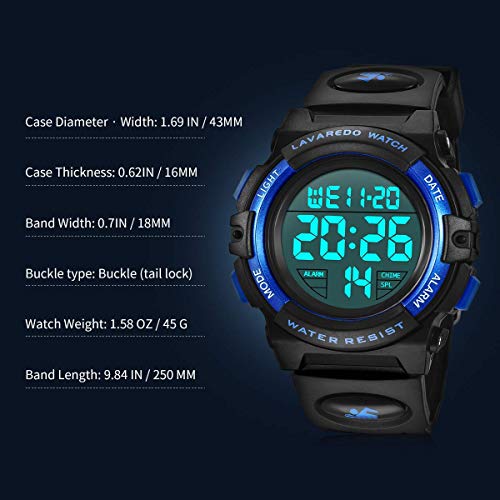 ALPS Kids Digital Watch: Waterproof, Shockproof, for Daily Wear