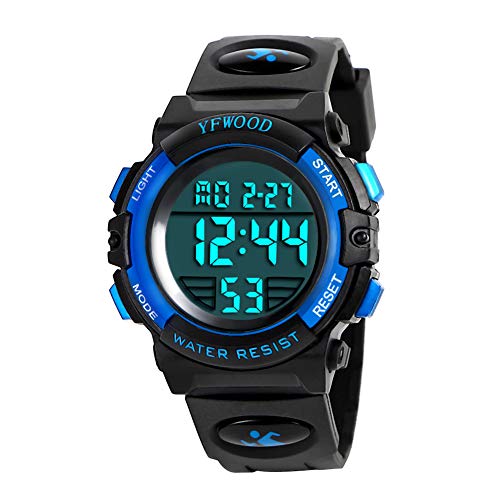 YFWOOD Kids Waterproof Digital Watch with Silicone Band
