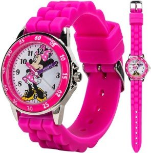 Minnie Mouse Kids' Analog Pink Time-Teacher Watch MN1157