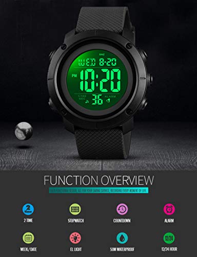 Youth Sports Waterproof Military Digital Watch for Boys