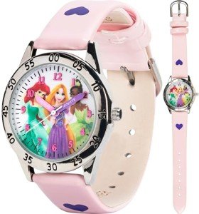 Disney Princess Girls Pink Kid's Time Teacher Watch