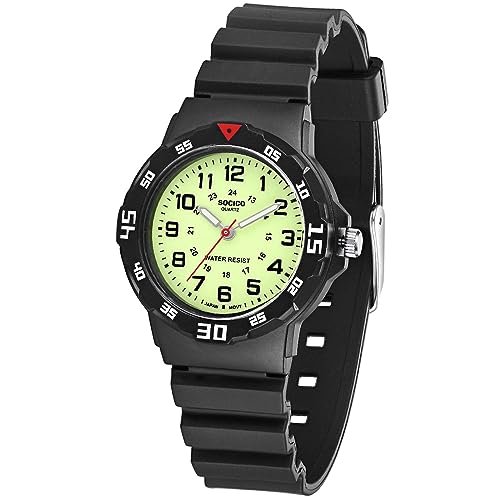 SOCICO Children Waterproof Analog Time Teaching Watch