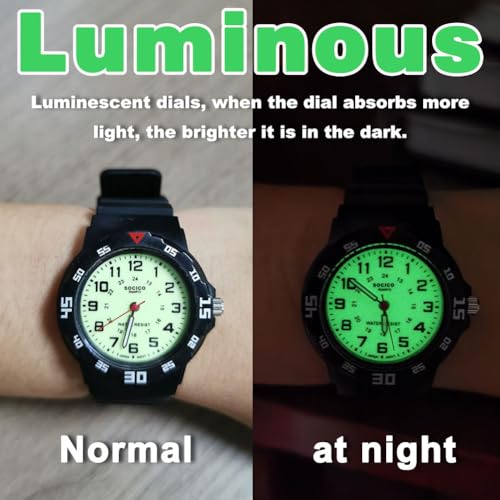 SOCICO Children Waterproof Analog Time Teaching Watch