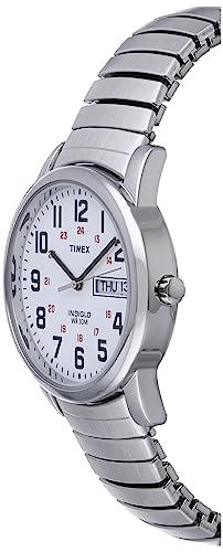 Men's Timex Easy Reader Day-Date Watch - Silver/White