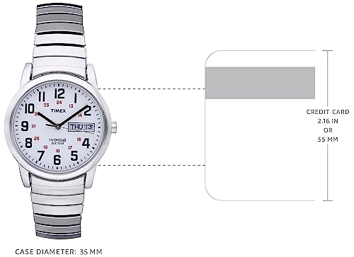 Men's Timex Easy Reader Day-Date Watch - Silver/White