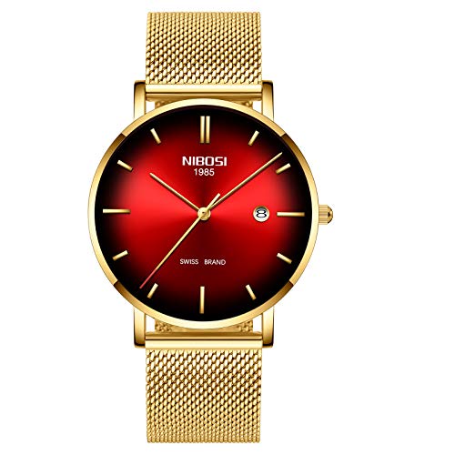 NIBOSI Ultra Thin Stainless Steel Men's Fashion Watch