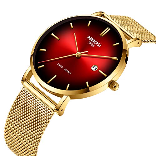NIBOSI Ultra Thin Stainless Steel Men's Fashion Watch