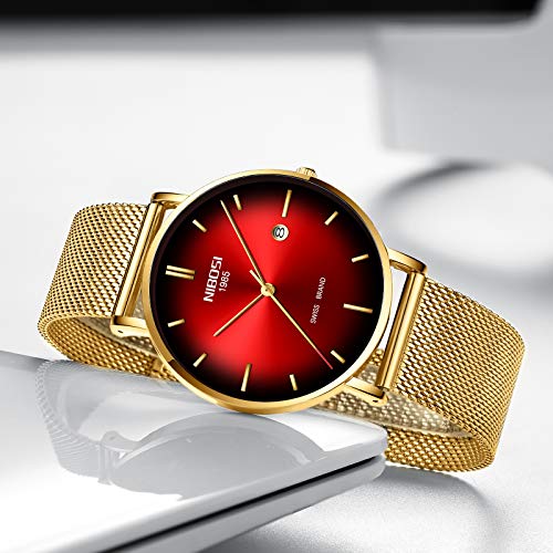 NIBOSI Ultra Thin Stainless Steel Men's Fashion Watch