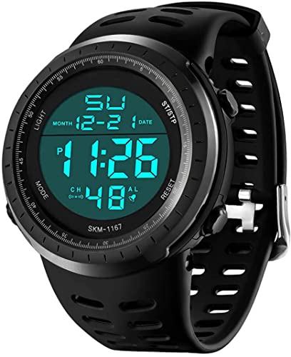 Military Sports Digital Watch with LED Stopwatch Alarm