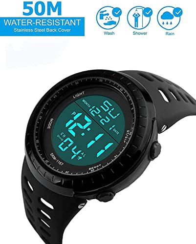 Military Sports Digital Watch with LED Stopwatch Alarm