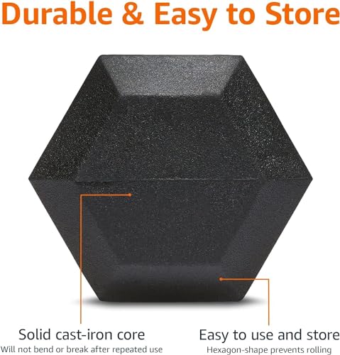 20 lb Rubber Hex Dumbbell for Strength Training