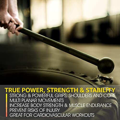 Yes4All 5lb Steel Mace Bell for Strength Training