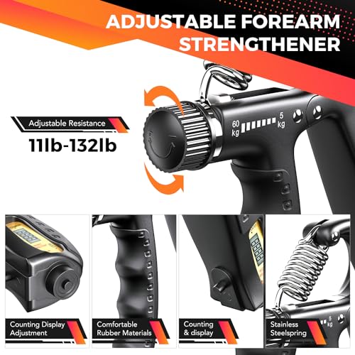 5-Pack Grip Strength Trainer Kit for Hand Therapy