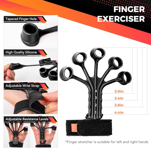 5-Pack Grip Strength Trainer Kit for Hand Therapy