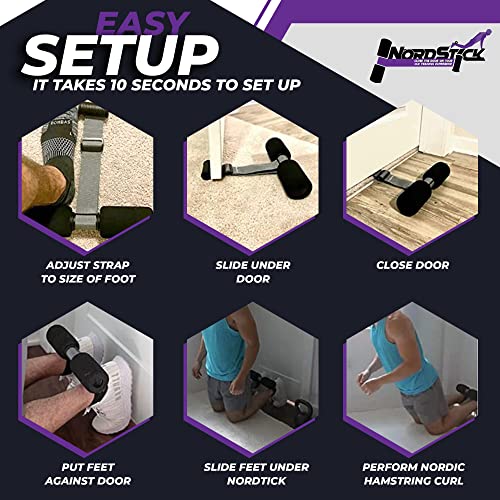 NordStick Nordic Hamstring Curl Strap - Exercise Anywhere