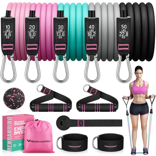 RENRANRING 150LBS Resistance Bands Set for Workouts
