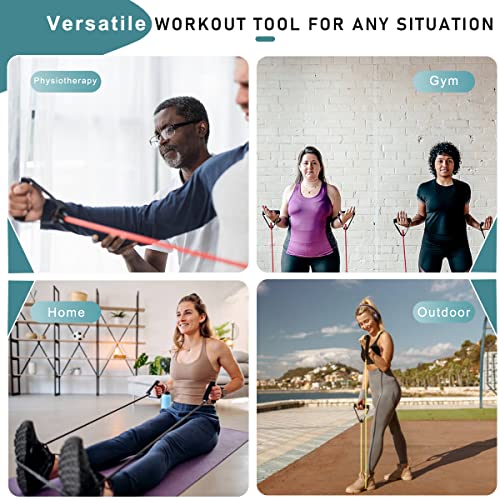 Adjustable Resistance Bands with Handles for Workouts