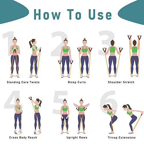 Adjustable Resistance Bands with Handles for Workouts
