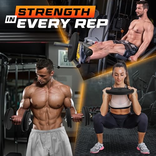 Yes4All 20LB Cast Iron Weight Plates - Pair
