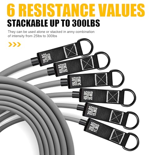 Heavy Resistance Bands with Handles for Fitness