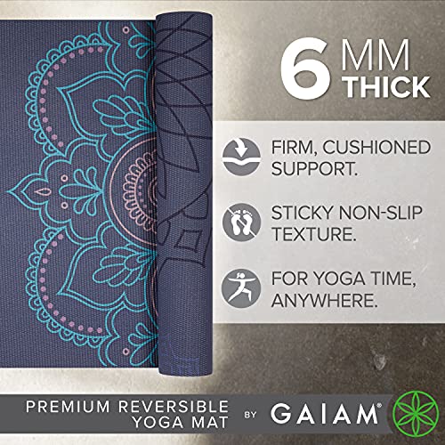 Gaiam Reversible Extra Thick Non-Slip Yoga Mat