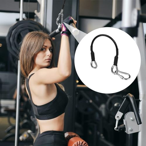 PEUTIER 2pcs 10" Gym Extension Cables with Carabiner