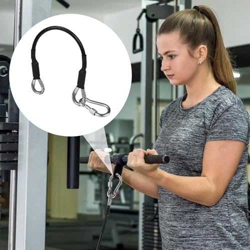 PEUTIER 2pcs 10" Gym Extension Cables with Carabiner