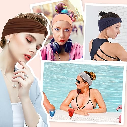 12 Pack Soft Stretchy Women's Yoga Headbands