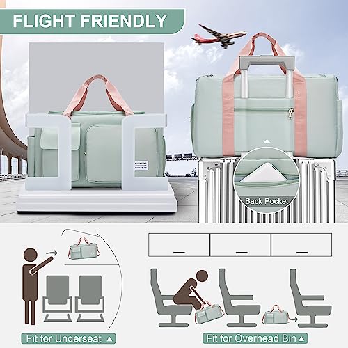 Waterproof Women's Small Gym Duffle Bag with Shoe Compartment