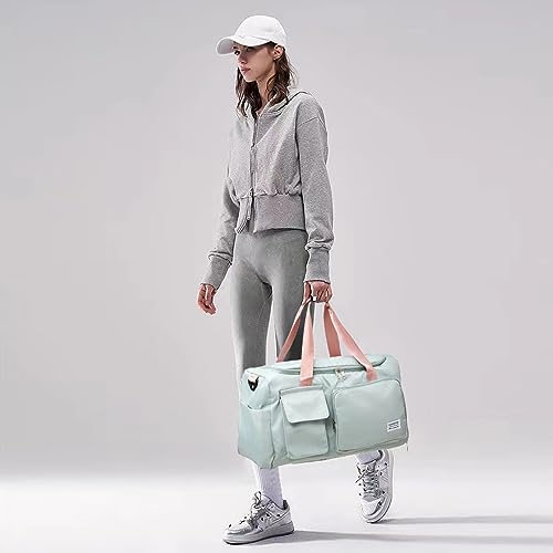 Waterproof Women's Small Gym Duffle Bag with Shoe Compartment